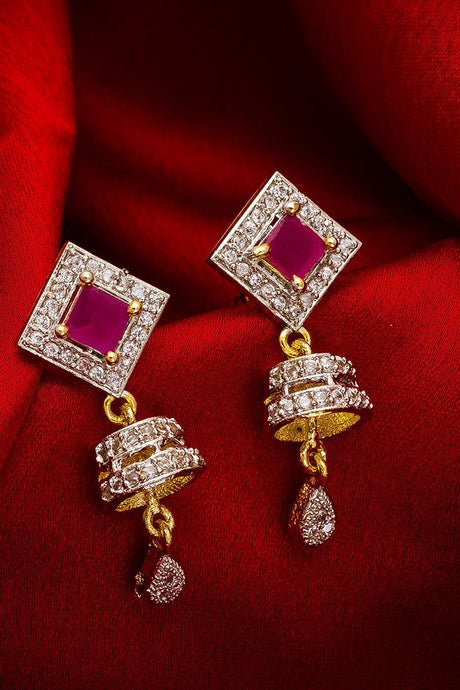 Buy Women's Alloy Drop Earrings in Silver and Gold Online