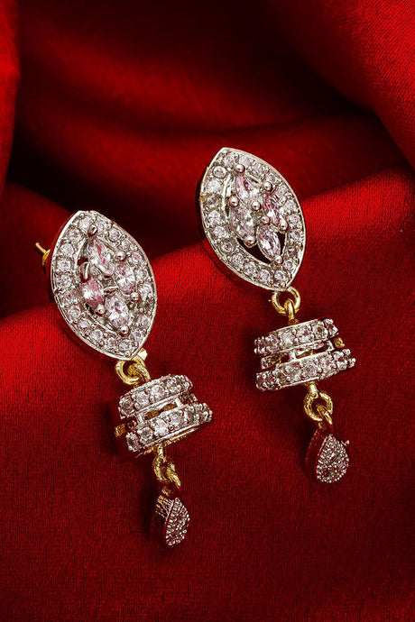 Buy Women's Alloy Drop Earrings in Silver and Gold Online