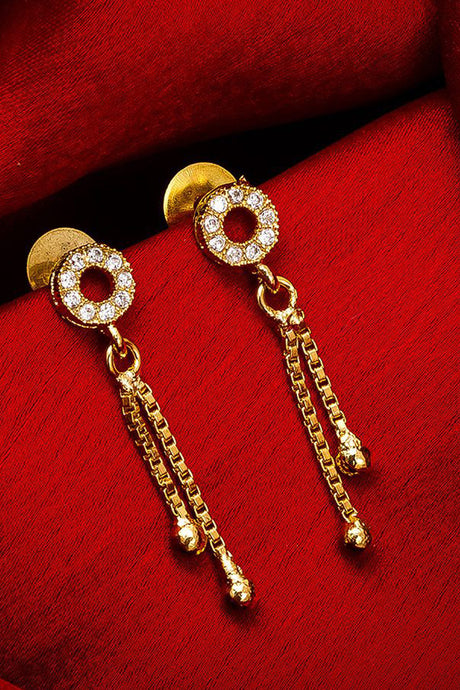 Women's Alloy Drop Earrings in Gold