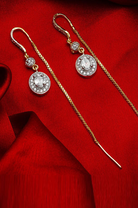 Women's Alloy Drop Earrings in Gold and Silver