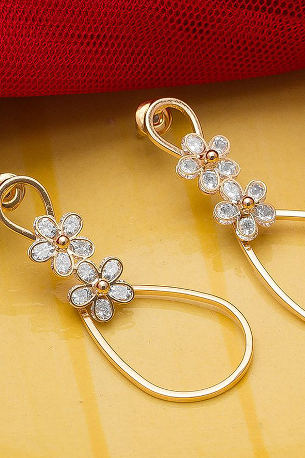 Shop Alloy Drop Earrings For Women's in Gold Online 