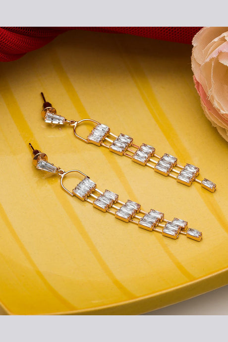 Buy Women's Alloy Large Dangle Earrings in Gold Online