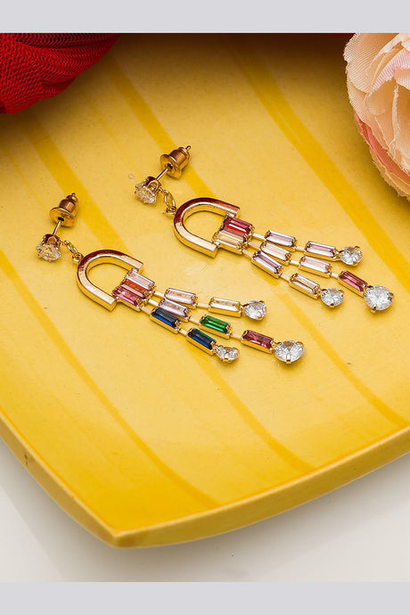 Buy Women's Alloy Drop Earrings in Gold At KarmaPlace 