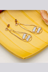 Buy Women's Alloy Large Dangle Earrings in Gold Online