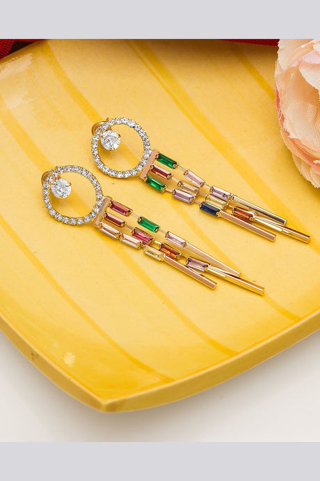 Buy Women's Alloy Drop Earrings in Gold at KarmaPlace 