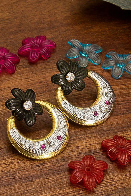 Shop  Alloy Chandbali Earrings For Women's in Gold and Black At KarmaPlace 