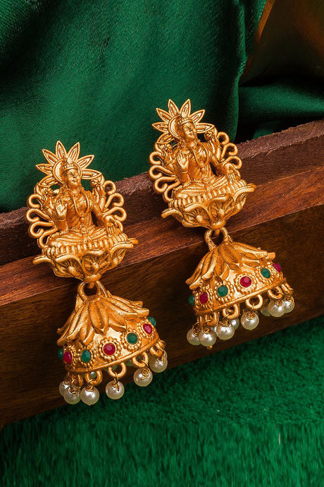 Shop Alloy Jhumka Earrings in Gold For Women