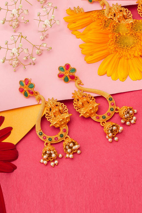 Buy Women's Alloy Jhumka Earrings in Gold