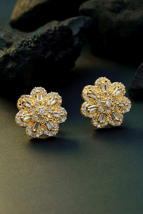 Buy Women's Alloy Stud Earrings in Gold