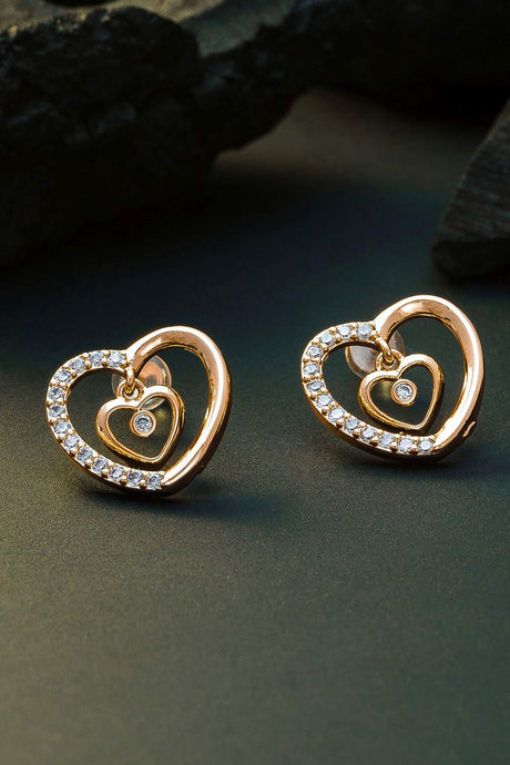 Buy Women's Alloy Stud Earrings in Rose Gold