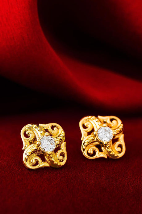 Buy Women's Alloy Stud Earrings in Gold