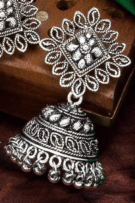 Shop Silver Jhumka Earrings Online