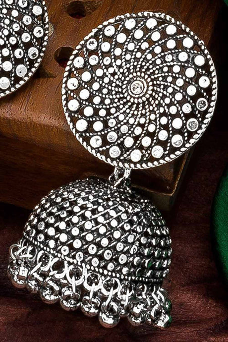 Shop Collection Of Silver Jhumka Earrings Online