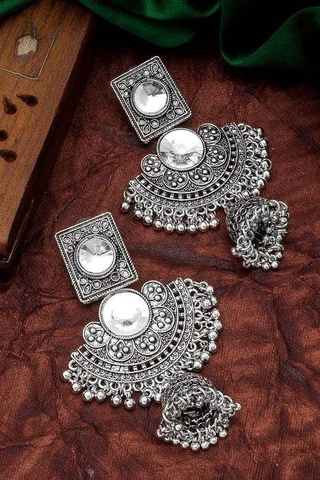 Buy online Oxidized Jhumka Earrings from fashion jewellery for Women by  Happy Stoning for ₹399 at 77% off | 2024 Limeroad.com