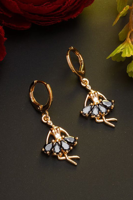 Buy Women's Alloy Drop Earring in Black Online