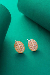 Rose Gold American Diamond Studs Earrings