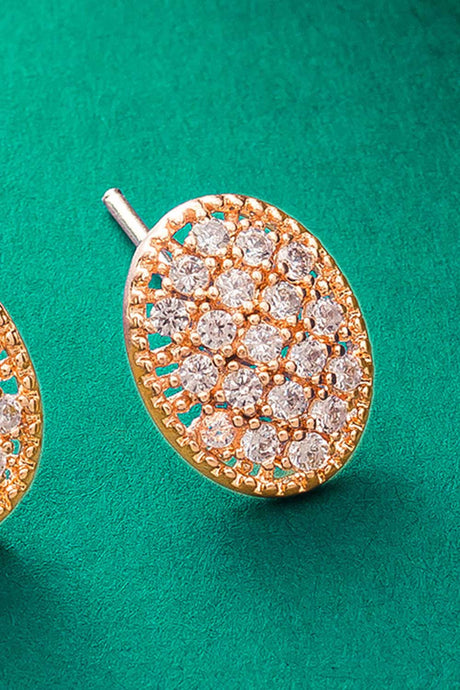 Rose Gold American Diamond Studs Earrings