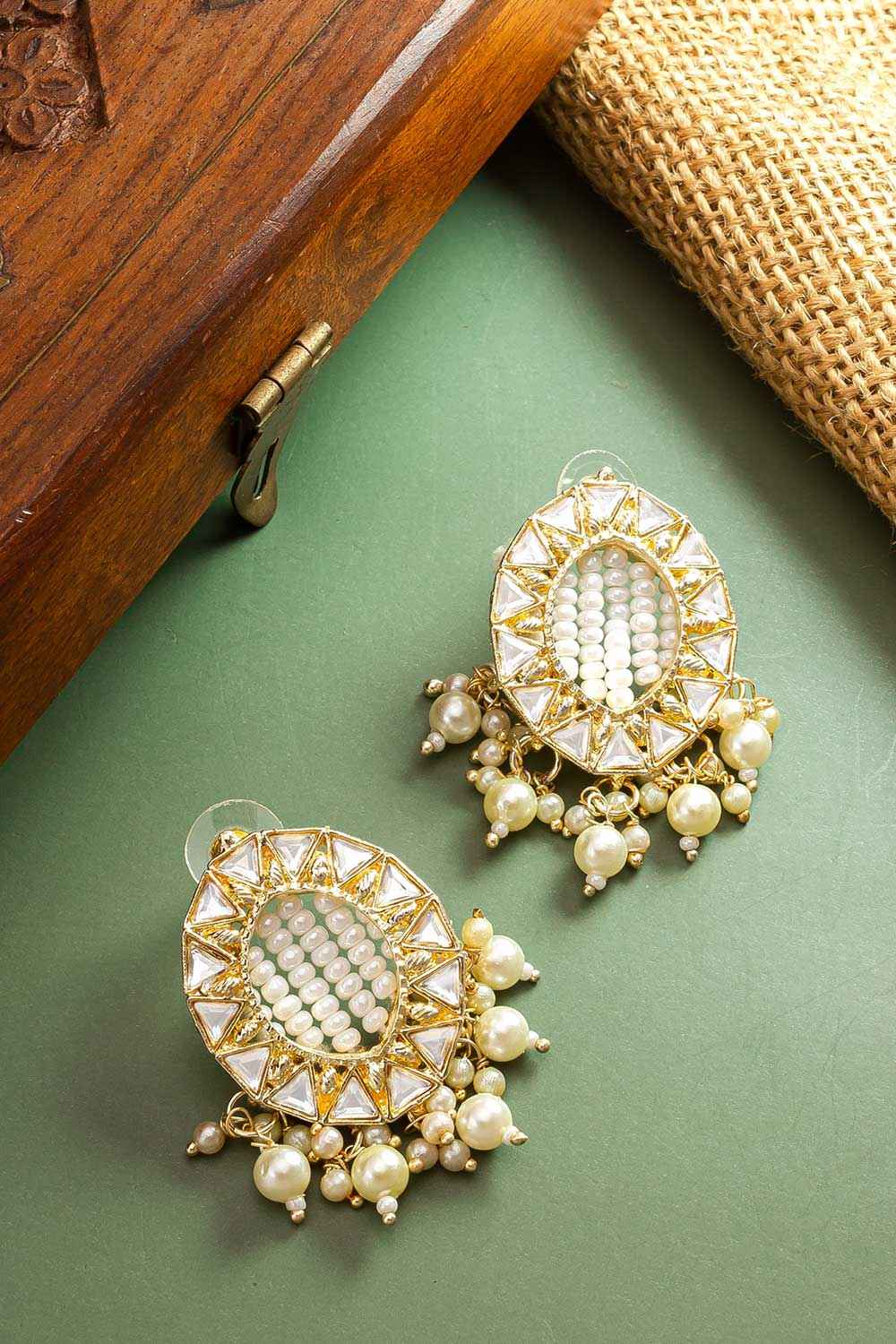 Gold Plated Spherical Studs Earrings