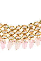 Pink Gold Tone Kundan Choker