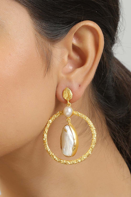 Baroque Pearl Contemporary Earrings