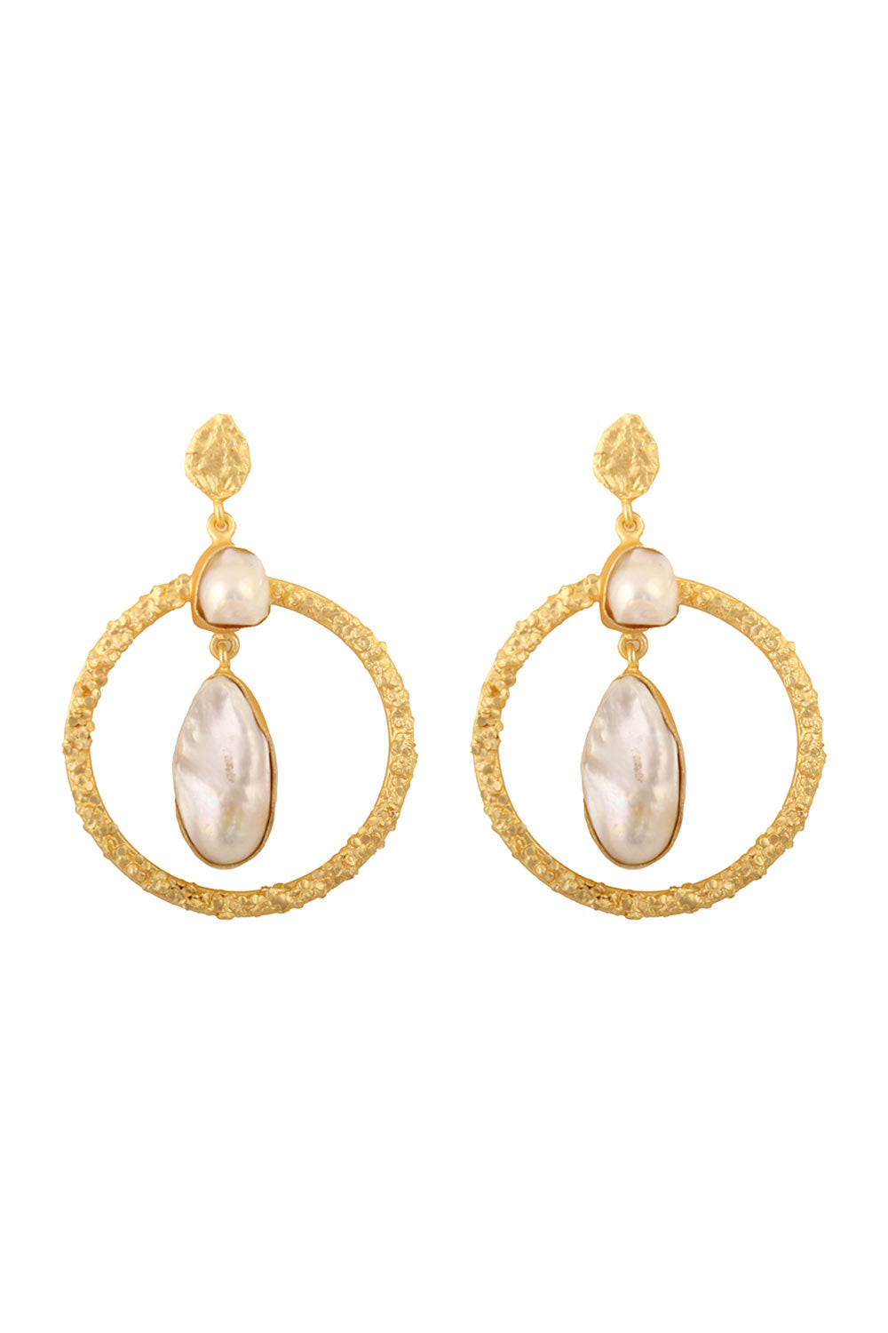 Baroque Pearl Contemporary Earrings