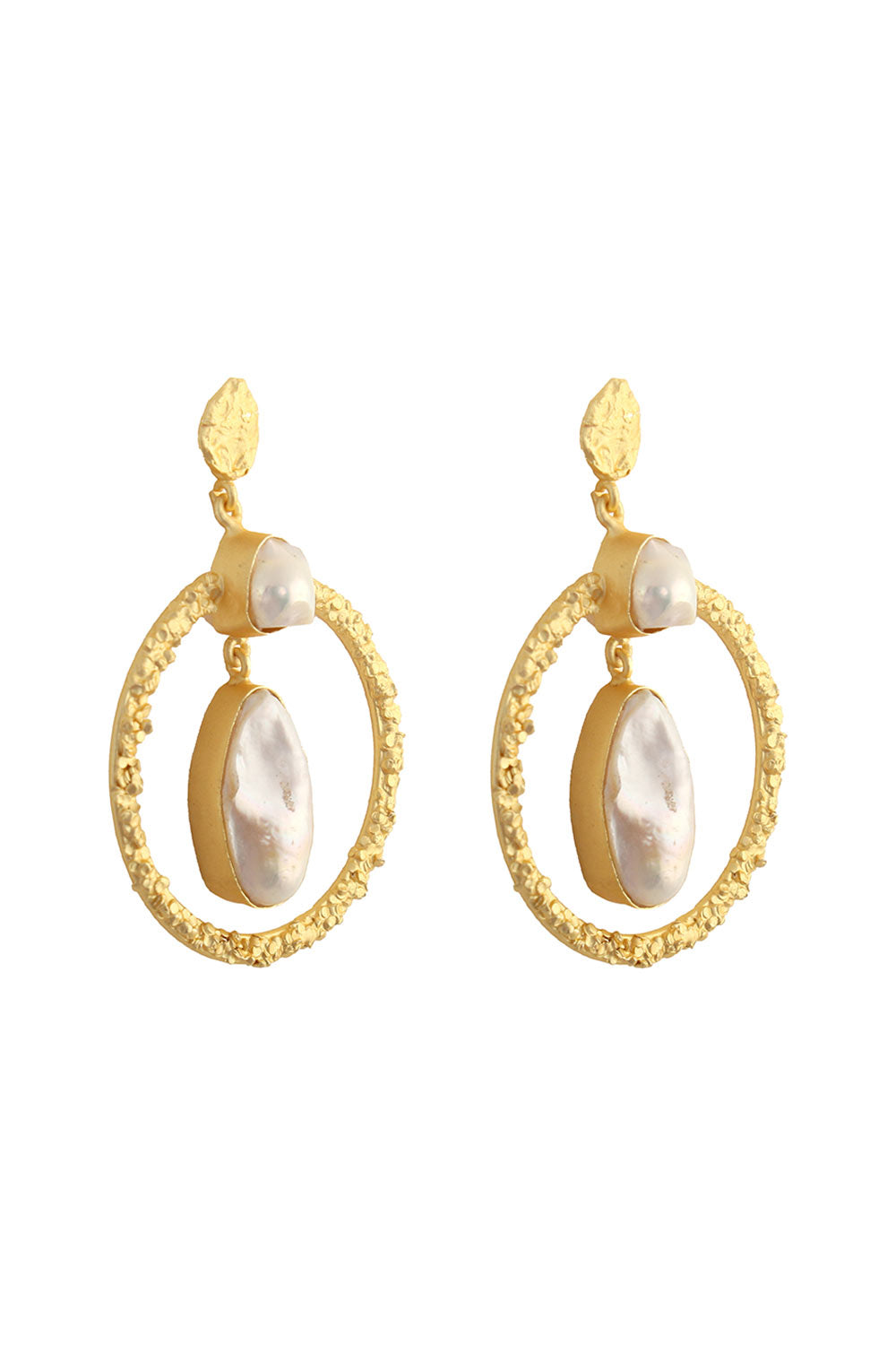 Baroque Pearl Contemporary Earrings