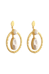 Baroque Pearl Contemporary Earrings