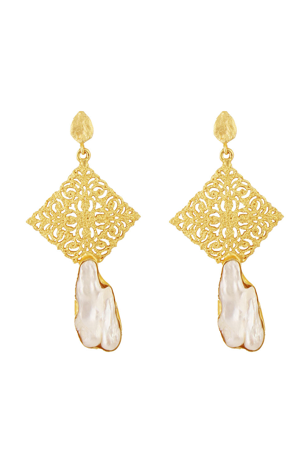 Baroque Pearl Drop Earrings