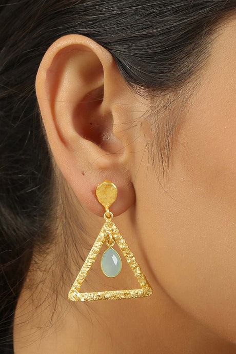 Contemporary Monalisa Stone Earrings