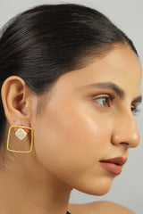 Gold Plated Contemporary Baroque Earrings