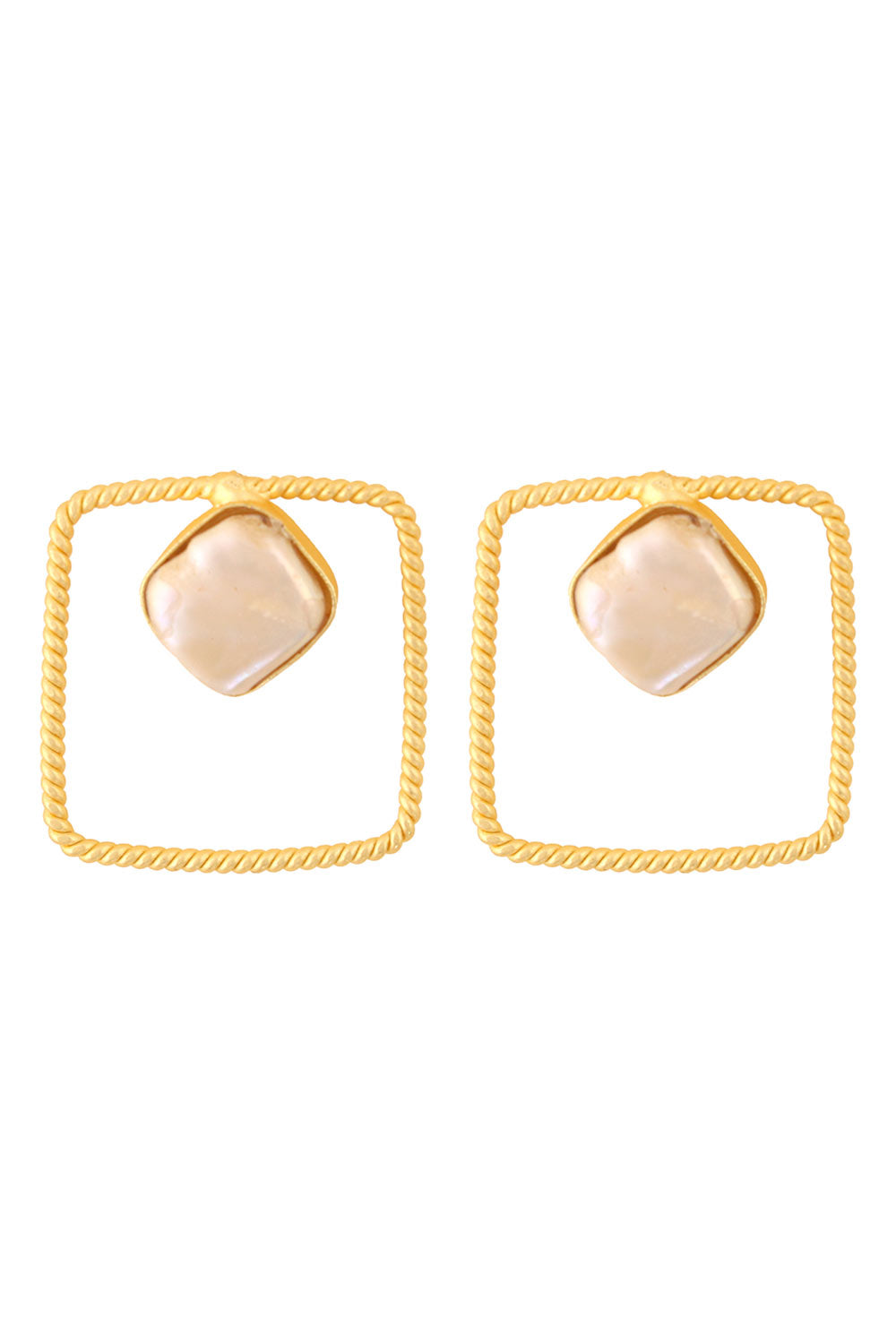 Gold Plated Contemporary Baroque Earrings