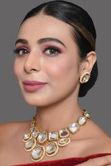 Kundan Inspired Necklace With Earrings