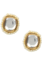 Pearl Beaded Kundan Stud