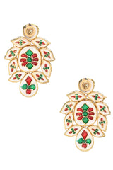 Handcrafted Kundan Embellished Kundan Earrings