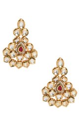 Handcrafted Kundan Studded Gold Toned Earring