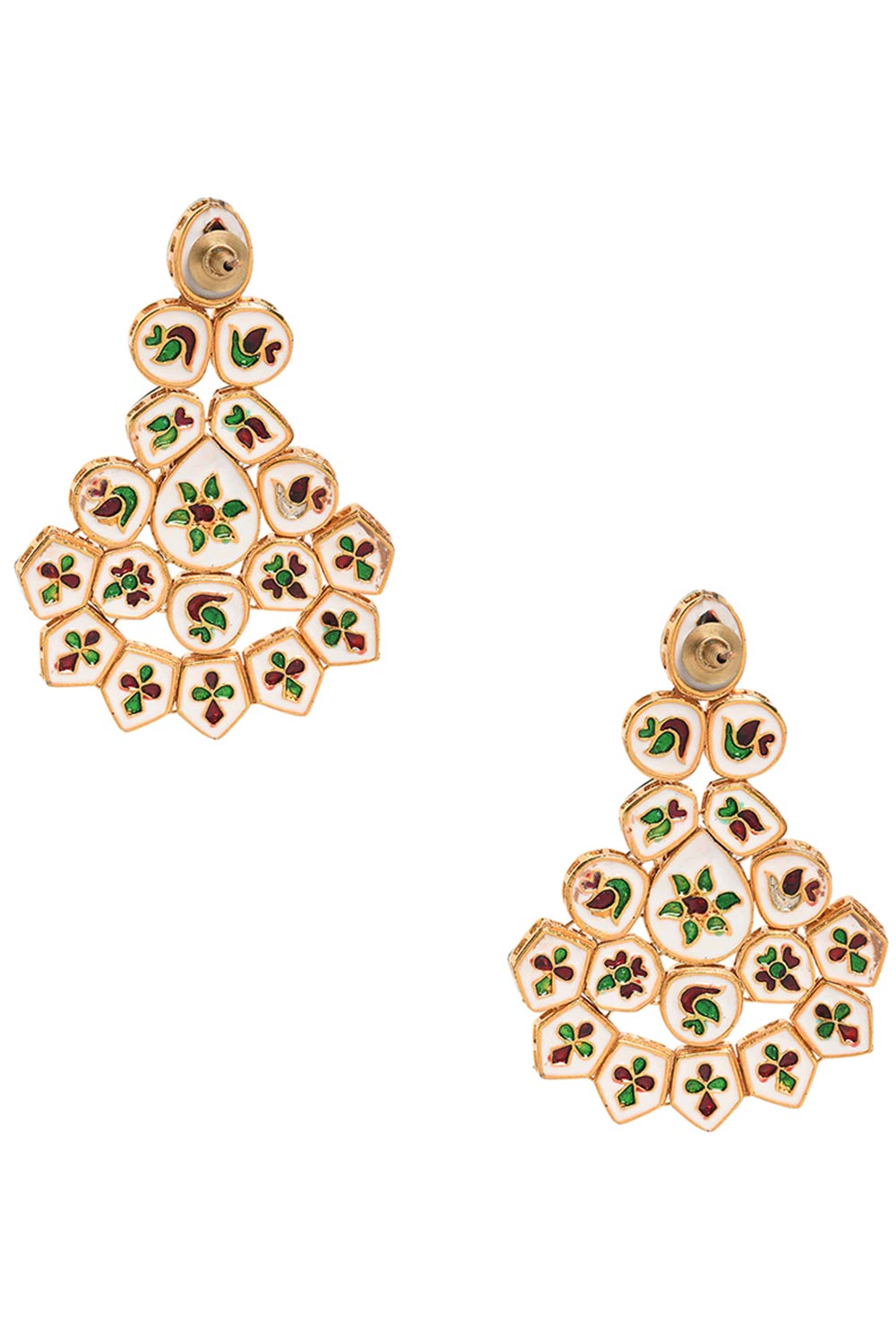 Handcrafted Kundan Studded Gold Toned Earring