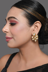 Gold Tone Handcrafted Kundan Earrings