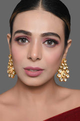 Classic Gold Tone Kundan Inspired Earrings