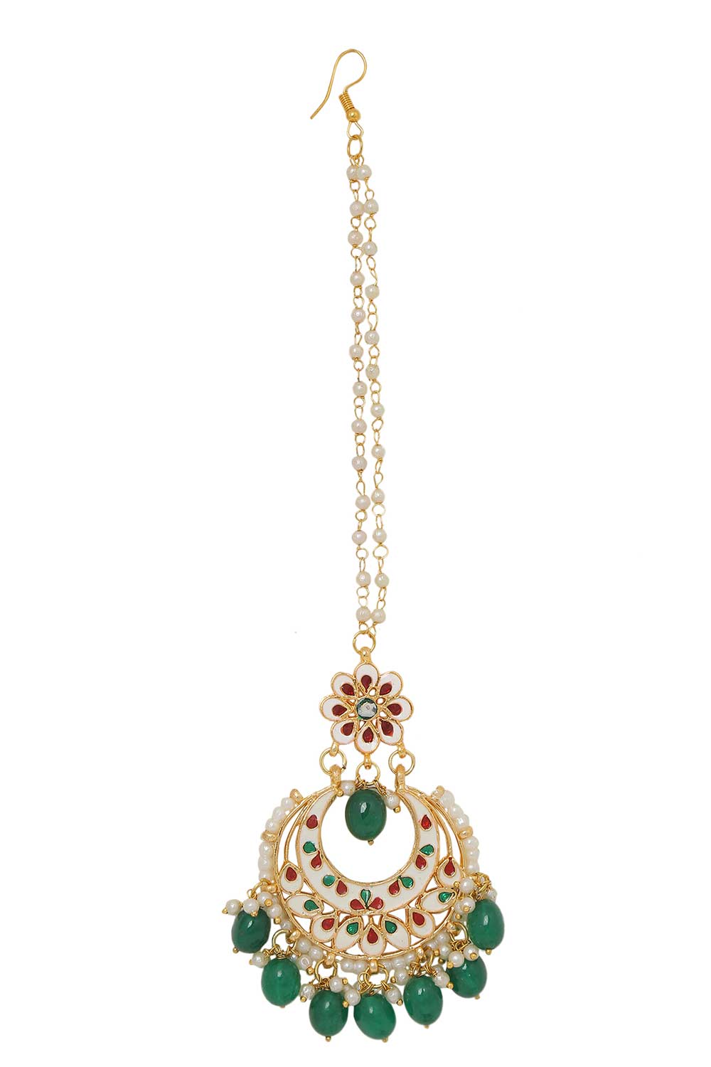 Gold Tone Kundan Maang Tikka