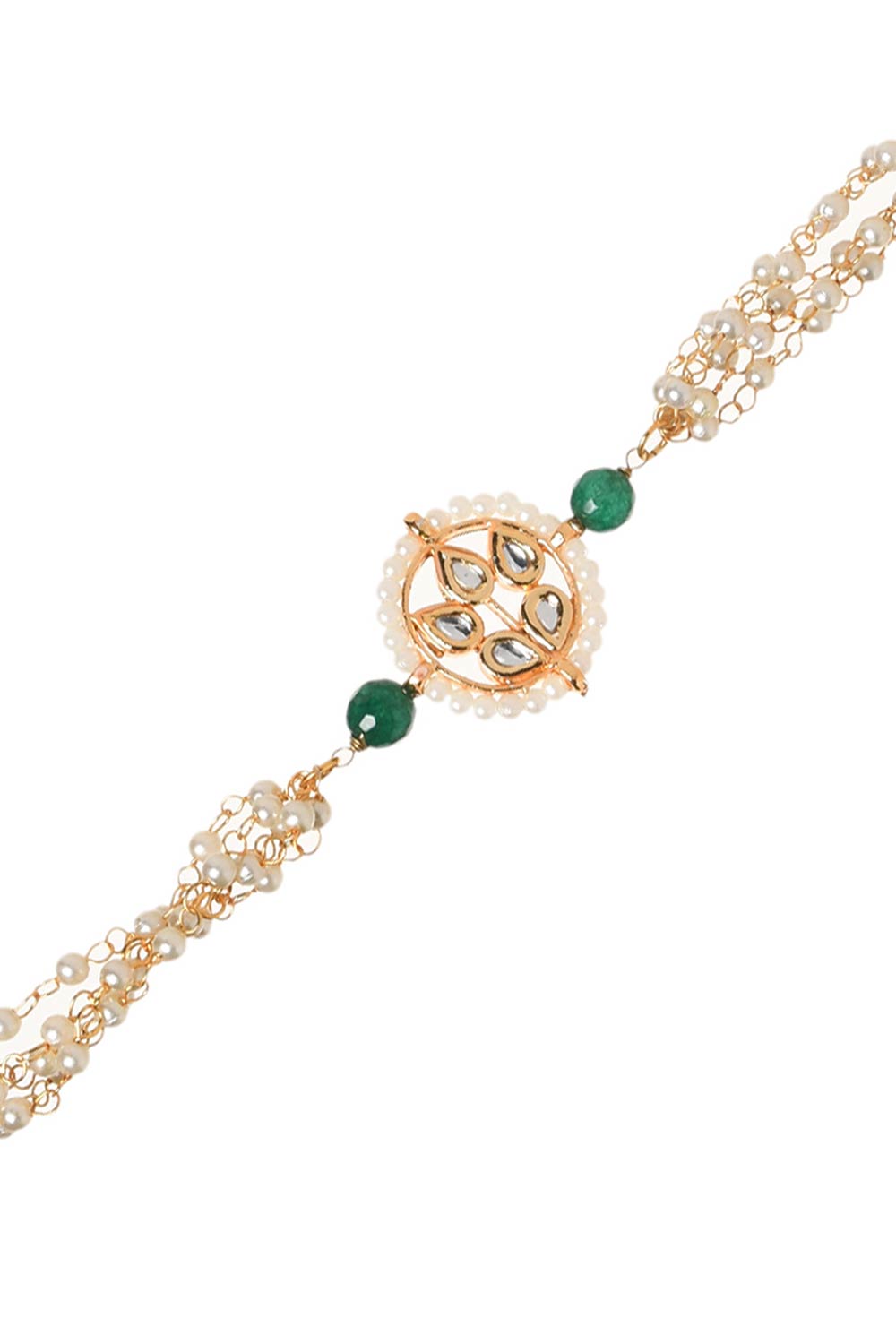 Kundan Floral  Gold Tone Bracelet