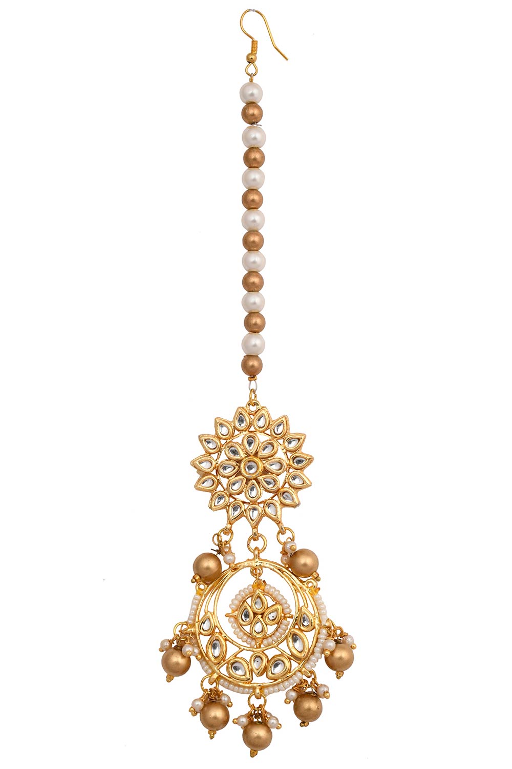 Gold Tone Kundan Handcrafted Maang Tikka