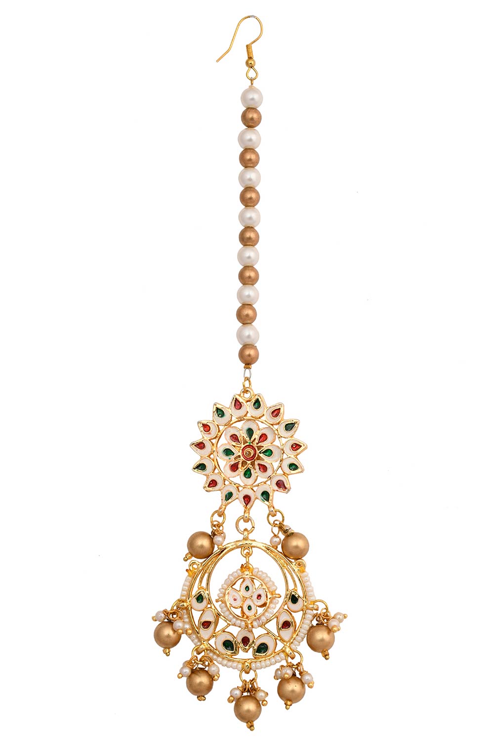 Gold Tone Kundan Handcrafted Maang Tikka