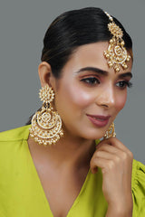 Kundan Inspired Chandbali & Mang Tikka Set