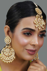 Kundan Inspired Chandbali & Mang Tikka Set