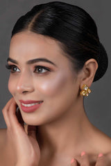 Gold Tone Kundan Inspired Earrings