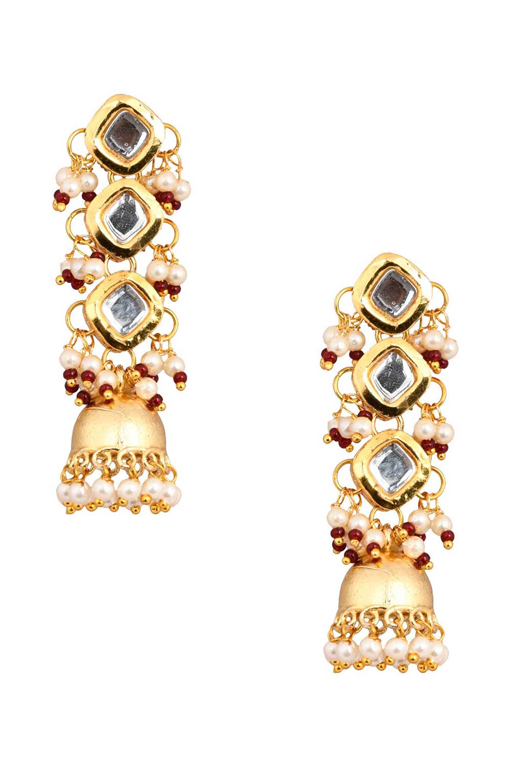 Gold Tone Kundan Inspired Jhumki