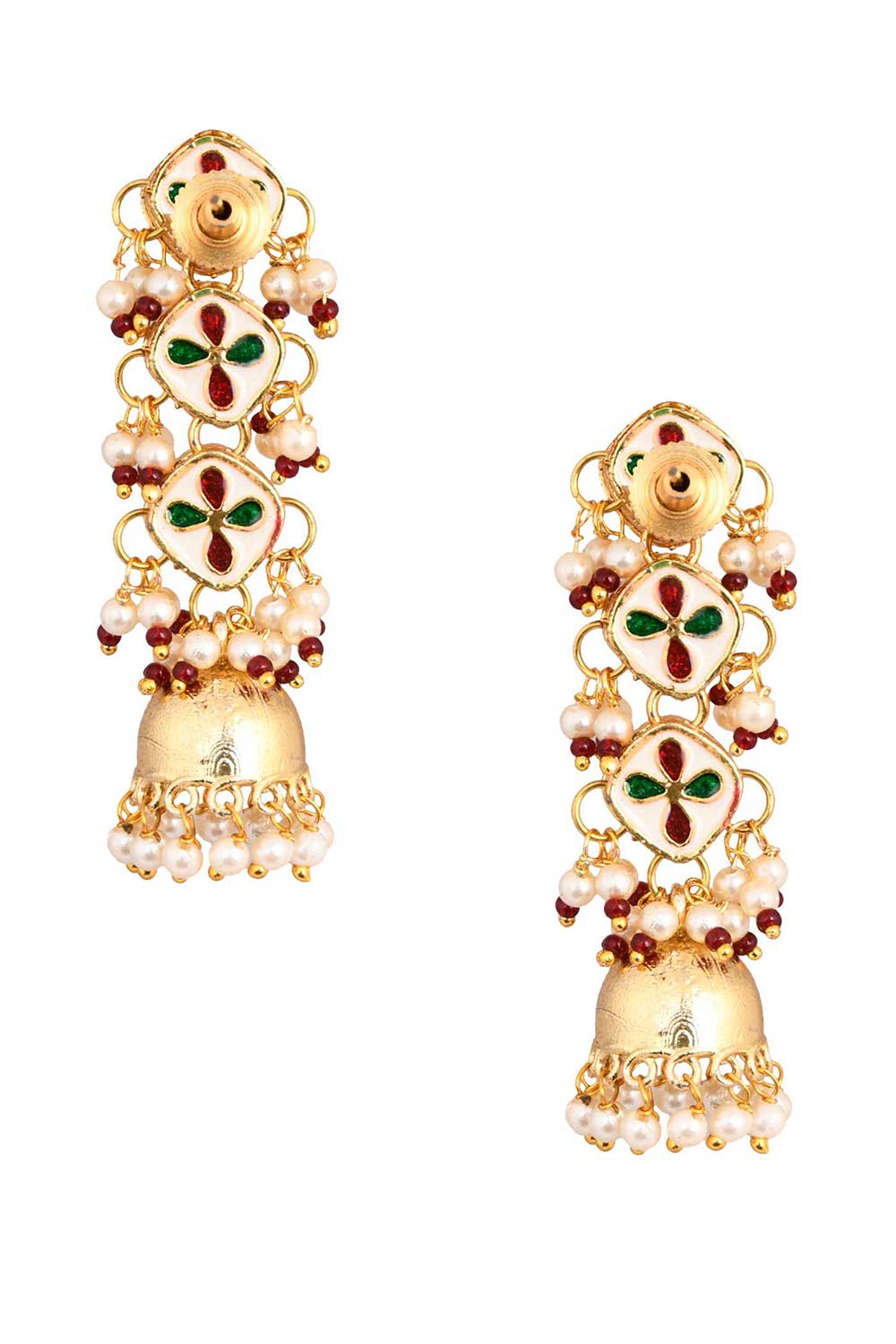 Gold Tone Kundan Inspired Jhumki