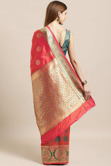 Buy Red Kanjeevaram Silk Woven Saree Online