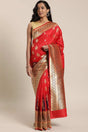 Buy Red Kanjeevaram Silk Woven Saree Online