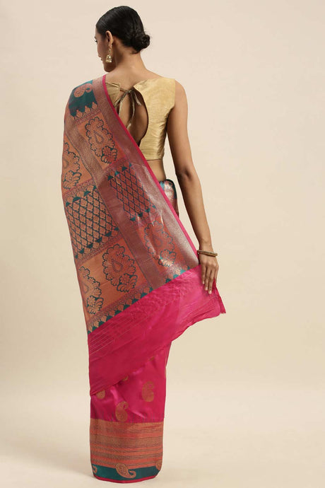 Buy Rani Red Kanjeevaram Silk Woven Saree Online